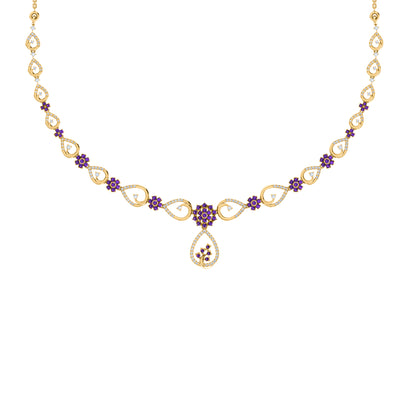 Collana affascinante con moissanite RKC 2.7 CT Argento 925 placcato oro rosa 14k Peso del prodotto 13,00 GM