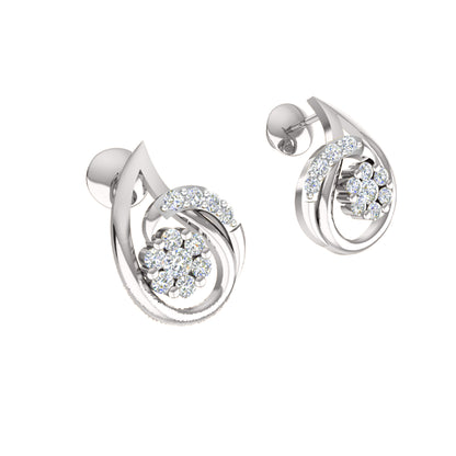 RKC 925 Silber, insgesamt 0,42 ct Moissanit-Anhänger, Ohrring-Set, Gewicht 5,40 g, mit 14-karätiger Rosévergoldung