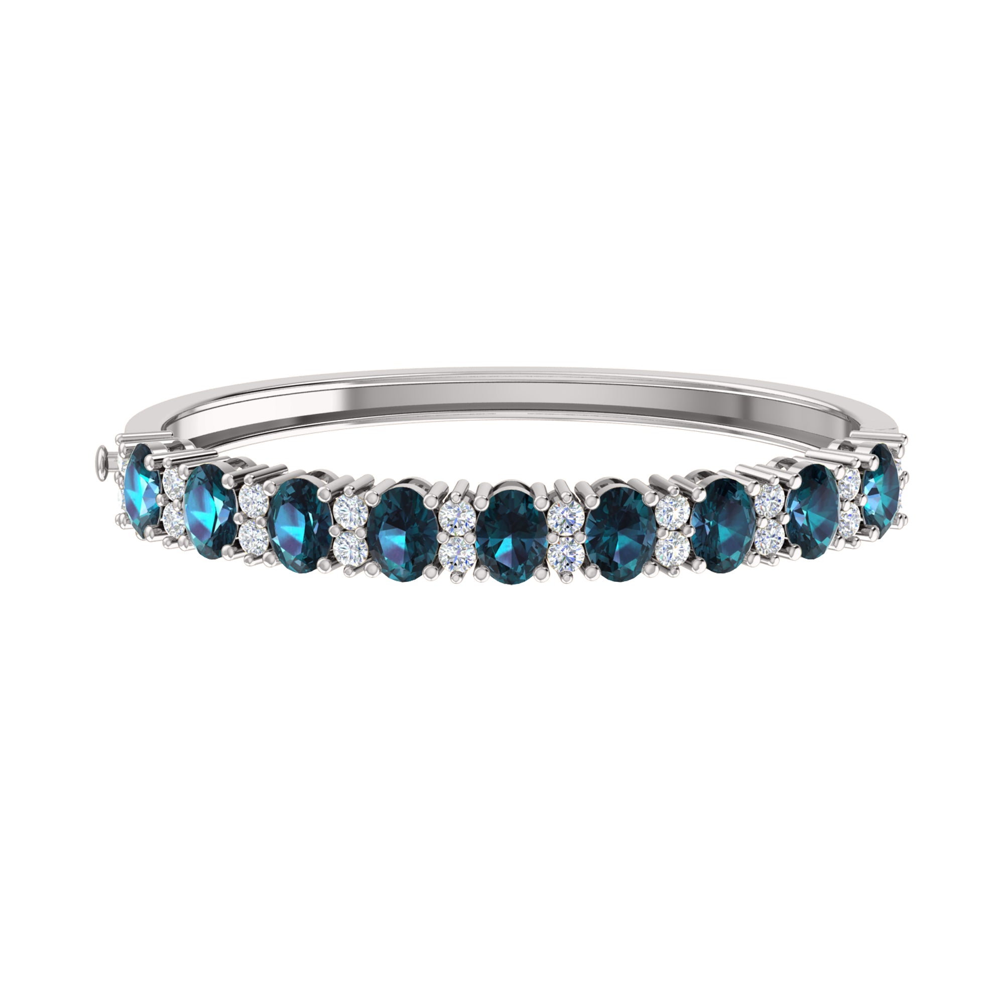 Bracciale rigido da donna in argento sterling 925 RKC da 13,25 CT, oro giallo 14 carati, peso 18,00 GM, altezza 46,00 MM