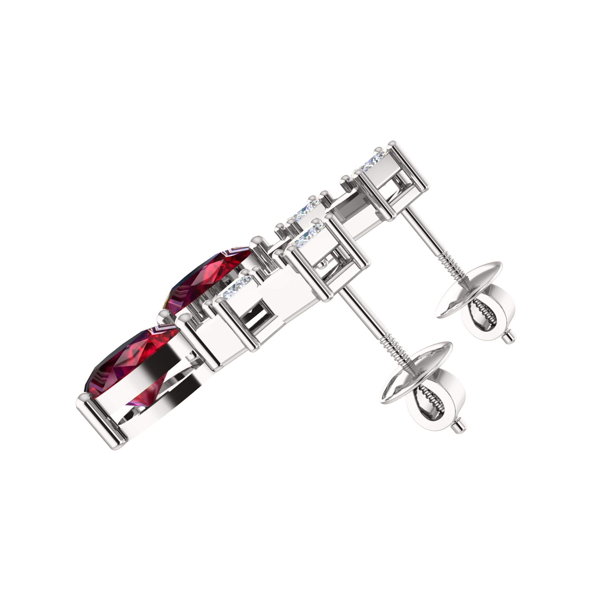 RKC Damen-Ohrring aus 925er-Sterlingsilber, 14 Karat Gelb, Gewicht 3,50 g, Höhe 23,50 mm