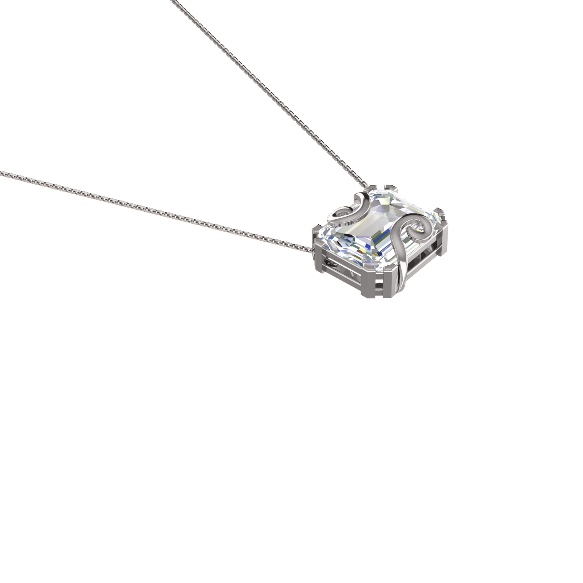 RKC 16 CT Solitär-Anhänger, 925er Silberschmuck, 14 Karat Roségold vergoldet, Gewicht 8,00 GM, Höhe 18,00 mm