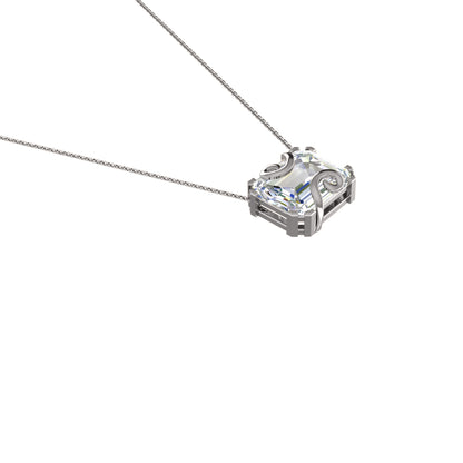 RKC 16 CT Solitär-Anhänger, 925er Silberschmuck, 14 Karat Roségold vergoldet, Gewicht 8,00 GM, Höhe 18,00 mm