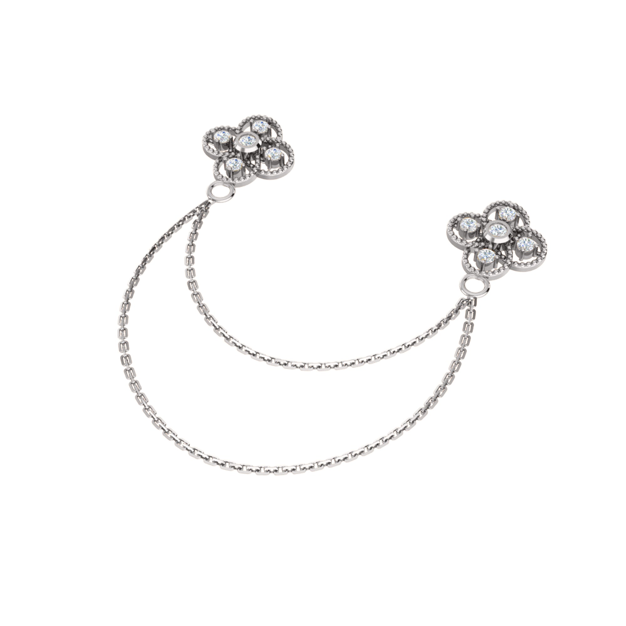 Spilla RKC Moissanite in argento sterling 925 placcata in oro rosa 14 carati Peso del prodotto 3,80 GM Altezza 17,40 MM