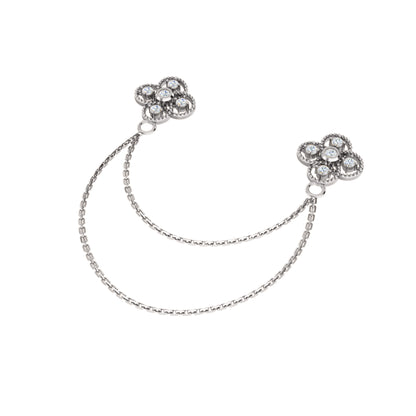 Spilla RKC Moissanite in argento sterling 925 placcata in oro rosa 14 carati Peso del prodotto 3,80 GM Altezza 17,40 MM
