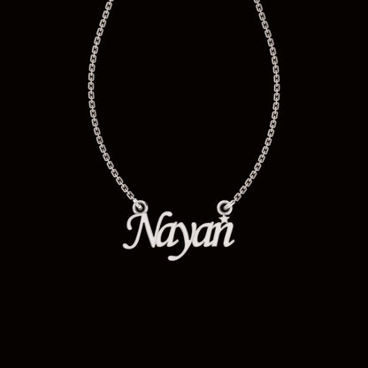 RKC Customized Any Name Pendant 925 Sterling Silver 14K Rose Gold Plated Wt 3.10 GM Height 14.15 MM