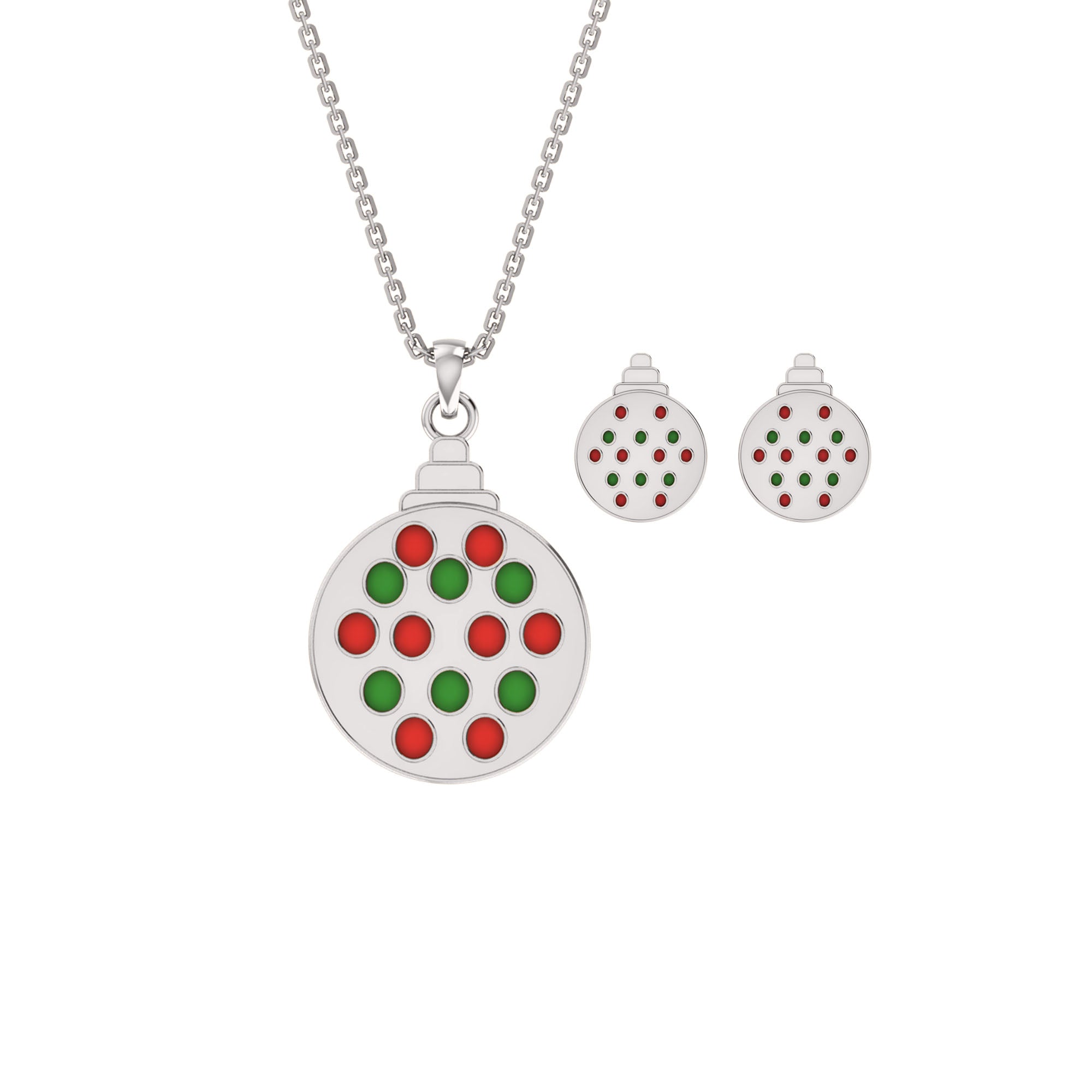 RKC 925 Sterling Silver Enamel Women Pendant Set 14K Yellow Gold Plated Wt 4.40gm Height 19.00mm