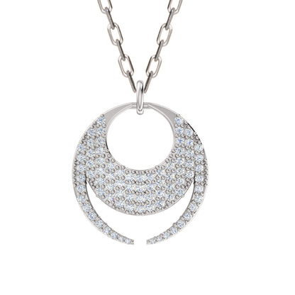 RKC 0,68 Karat Moissanit-Charm-Anhänger, 925er Silberschmuck, 14 Karat Roségold vergoldet, Gewicht 4,80 g, Höhe 21,50 mm