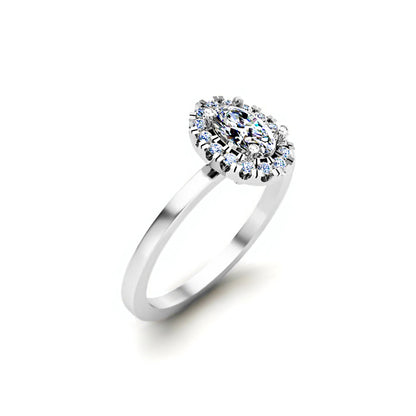 Fede nuziale RKC ovale in moissanite Halo in argento 925 placcato in oro giallo 14 carati per donna, peso 1,80 ct, larghezza 1,70 mm