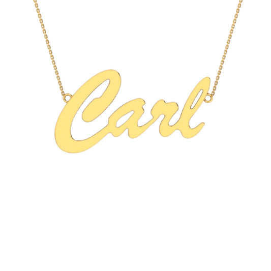 RKC Unique Style Initial Name Pendant Necklace 14k Yellow Gold Plated