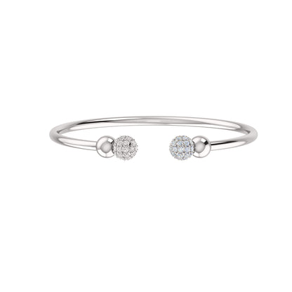 RKC Damen-Armreif aus 925er-Sterlingsilber, Karatgewicht: 1,08 CT, mit mehreren Edelsteinen, 14 Karat rosévergoldet, Produktgewicht: 10,00 GM, Höhe: 50,00 mm