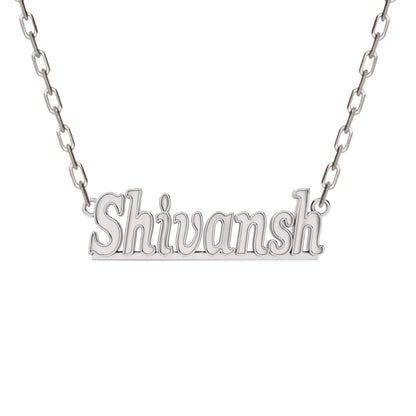 RKC Personalisieren Sie den Namensanhänger aus 925er Silberschmuck, 14 Karat Roségold vergoldet, Gewicht 3,50 g, Höhe 9 mm