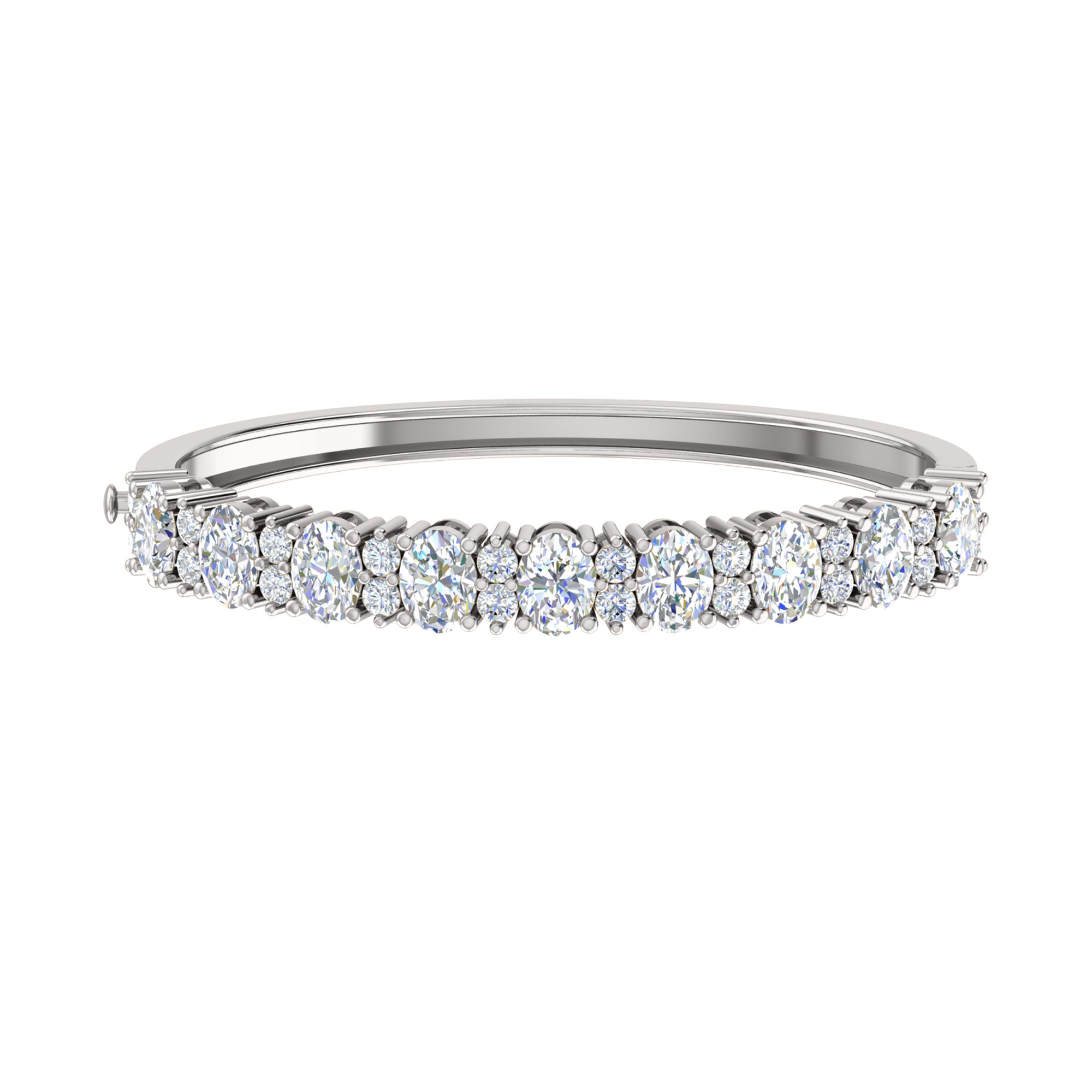 Bracciale rigido da donna in argento sterling 925 RKC da 13,25 CT, oro giallo 14 carati, peso 18,00 GM, altezza 46,00 MM