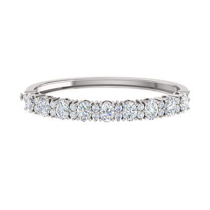 Bracciale rigido da donna in argento sterling 925 RKC da 13,25 CT, oro giallo 14 carati, peso 18,00 GM, altezza 46,00 MM