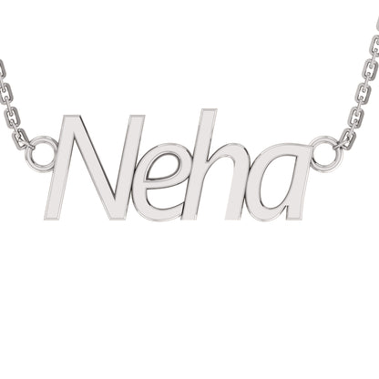 RKC Namensanhänger-Halskette, 925er Silberschmuck, 14 Karat Gelbgold plattiert, Produktgewicht: 3,80 GM, Höhe: 9,50 mm