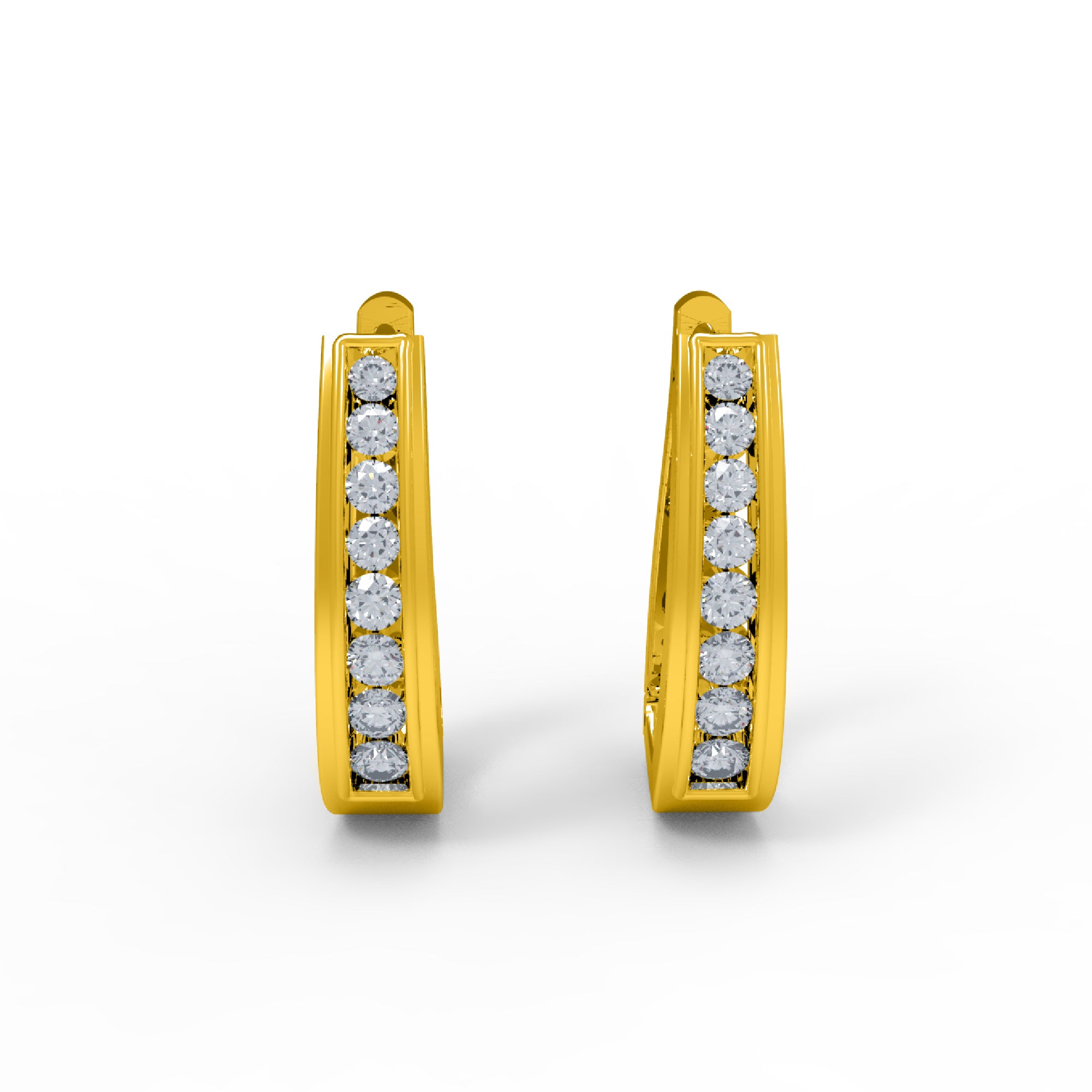 Orecchino da donna da indossare ogni giorno in argento sterling RKC 925 con rosa 14k sopra il prodotto Peso 5,80 GM Altezza 20,00 MM