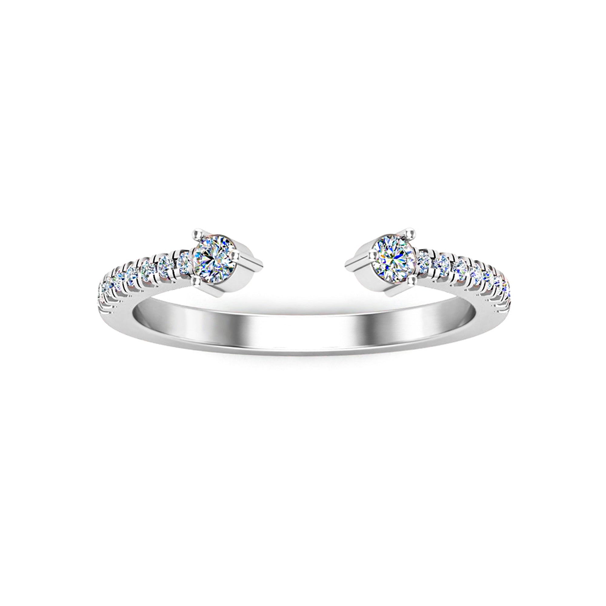 RKC Moissanit verstellbares offenes Band für Geburtstagsgeschenk, 925er Sterlingsilber, 14 Karat Gelbgold vergoldet, Gewicht 2 g, Breite 2 mm