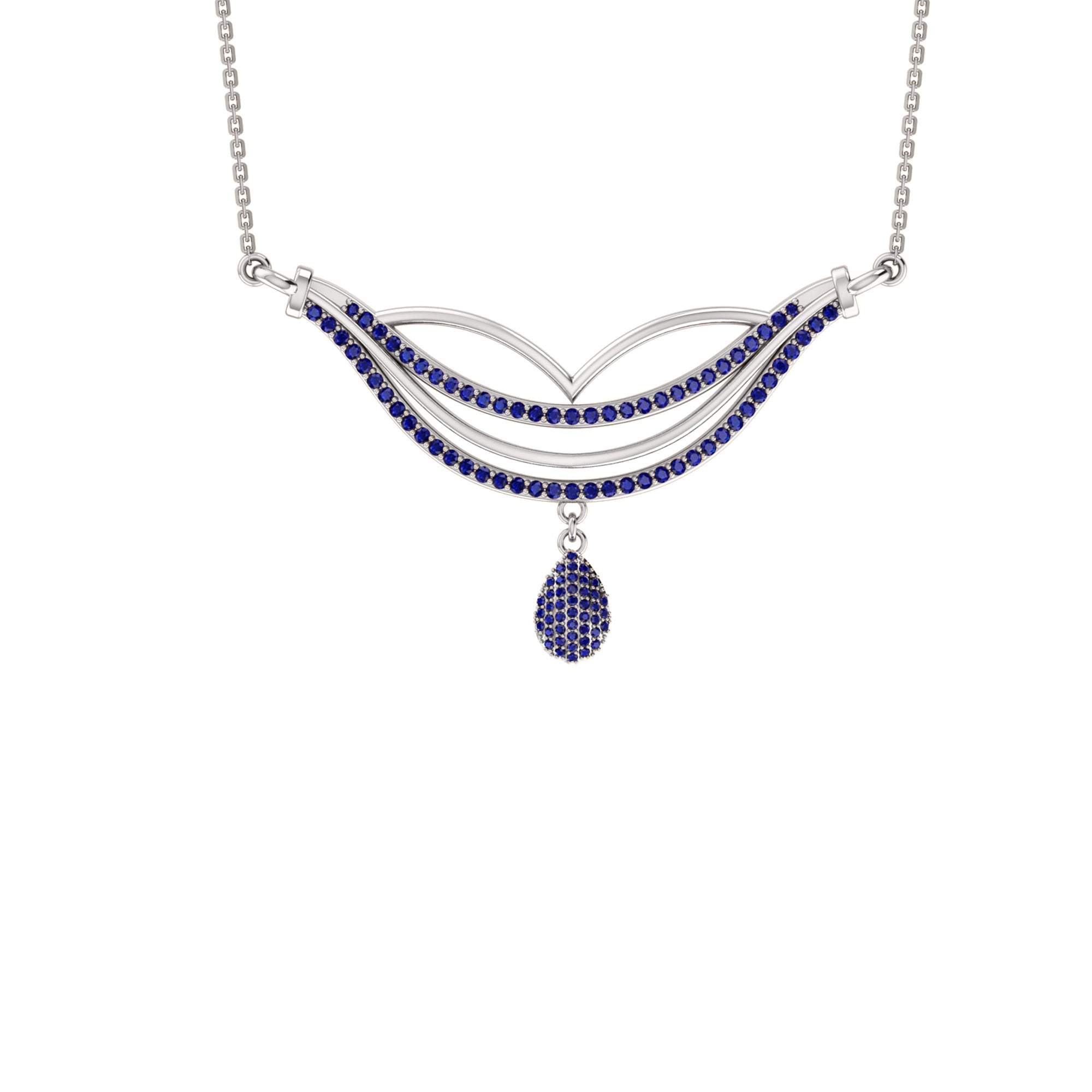 RKC 1,198 Karat Moissanit-Tropfen-Halsketten-Set, 925er Silber, 14 Karat Rosévergoldung, Produktgewicht: 8,50 g, Höhe: 35,00 mm
