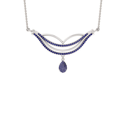 RKC 1,198 Karat Moissanit-Tropfen-Halsketten-Set, 925er Silber, 14 Karat Rosévergoldung, Produktgewicht: 8,50 g, Höhe: 35,00 mm