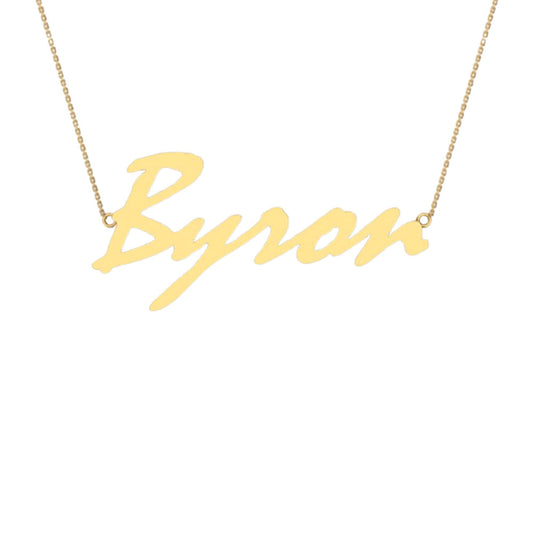 RKC 14k Yellow Gold Plated Initial Name Pendant Necklace Birthday Gift Idea Weight 4gm