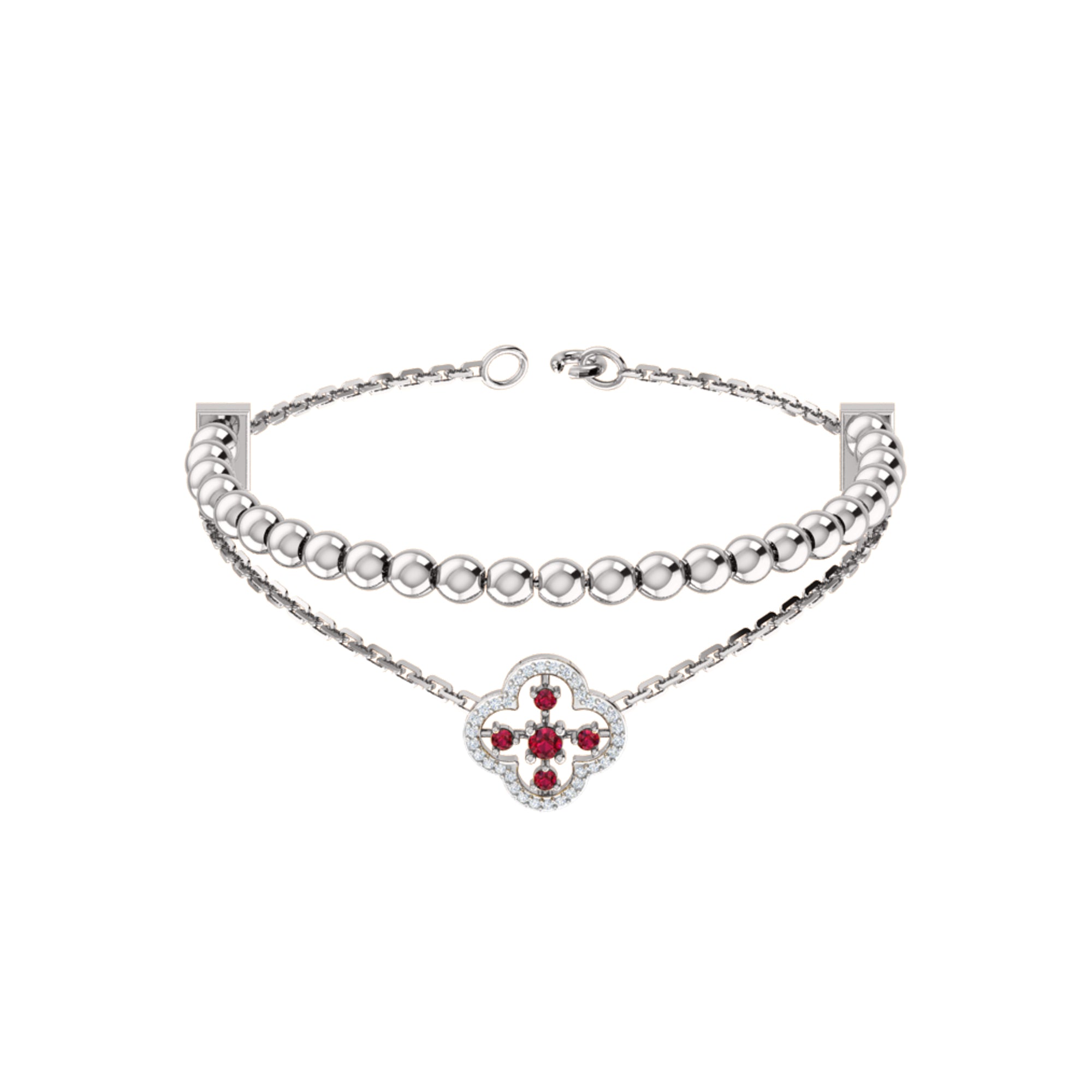 RKC Damen-Armband aus 925er-Sterlingsilber mit 0,39 Karat Moissanit, 14 Karat Gelbgold vergoldet, Gewicht 11,50 g