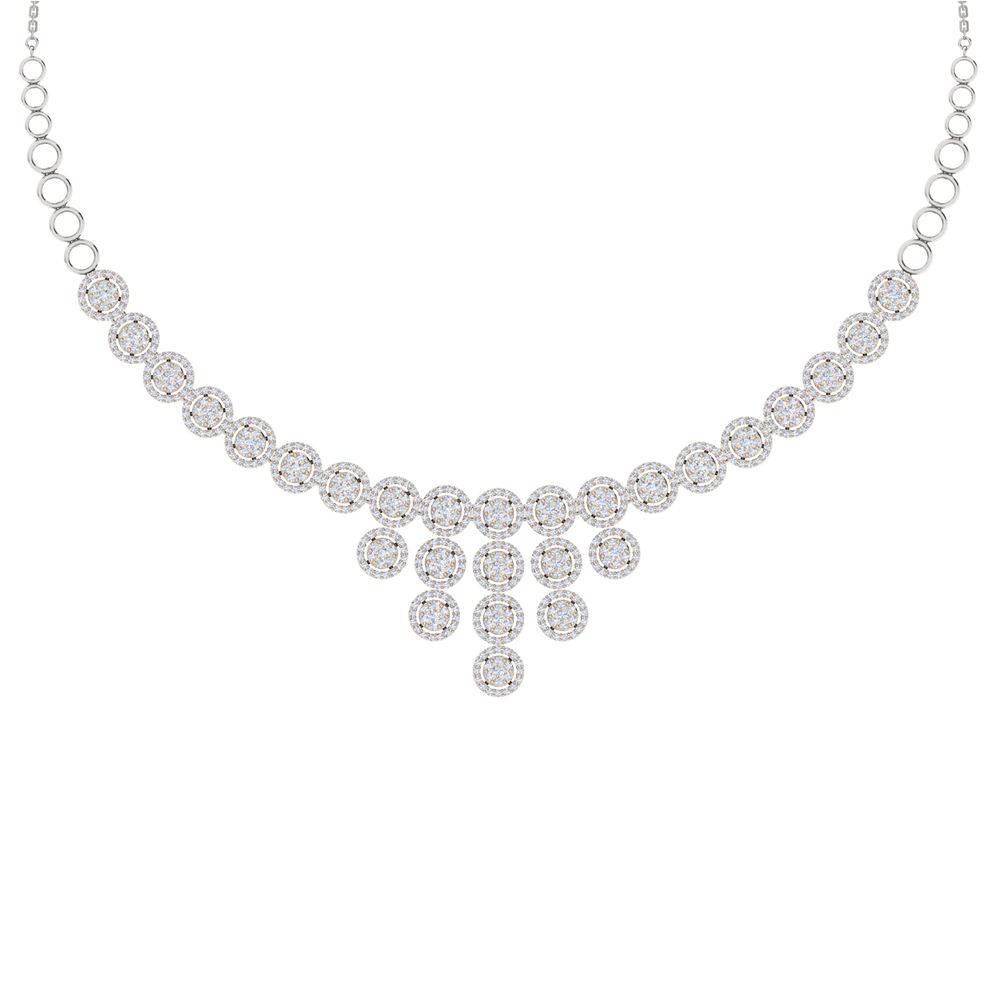 RKC 5,4 CT Moissanit Charmante Halskette 925 Silber 14 Karat Gelbgold vergoldet Produktgewicht 17,00 GM