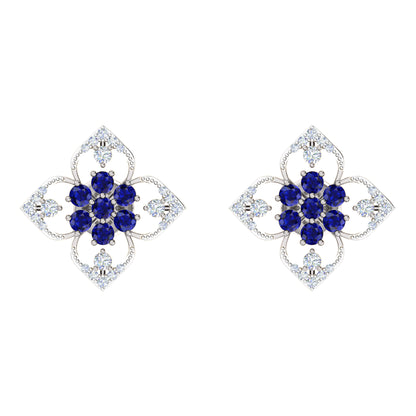 RKC 925 Sterling Silber Damen-Ohrring mit Blumenmuster für den täglichen Gebrauch, 14 Karat Gelb, Produktgewicht: 2,80 GM, Höhe: 14,70 mm