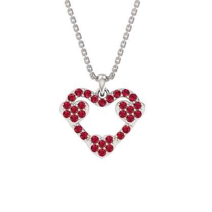 RKC 2,00 CT Moissanit-Herzanhänger, 925er Silberschmuck, 14 Karat Roségold vergoldet, Gewicht 4,30 GM, Höhe 17,80 mm