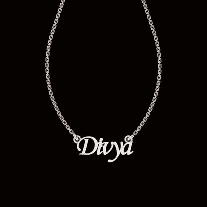 RKC Custom Name Pendant 925 Sterling Silver 14K Rose Gold Plated Wt 2.80GM Height 10.20 MM