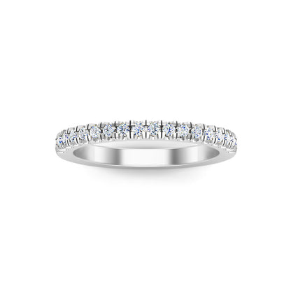RKC Moissanit Rundschliff Half Eternity Bandring 925 Silber