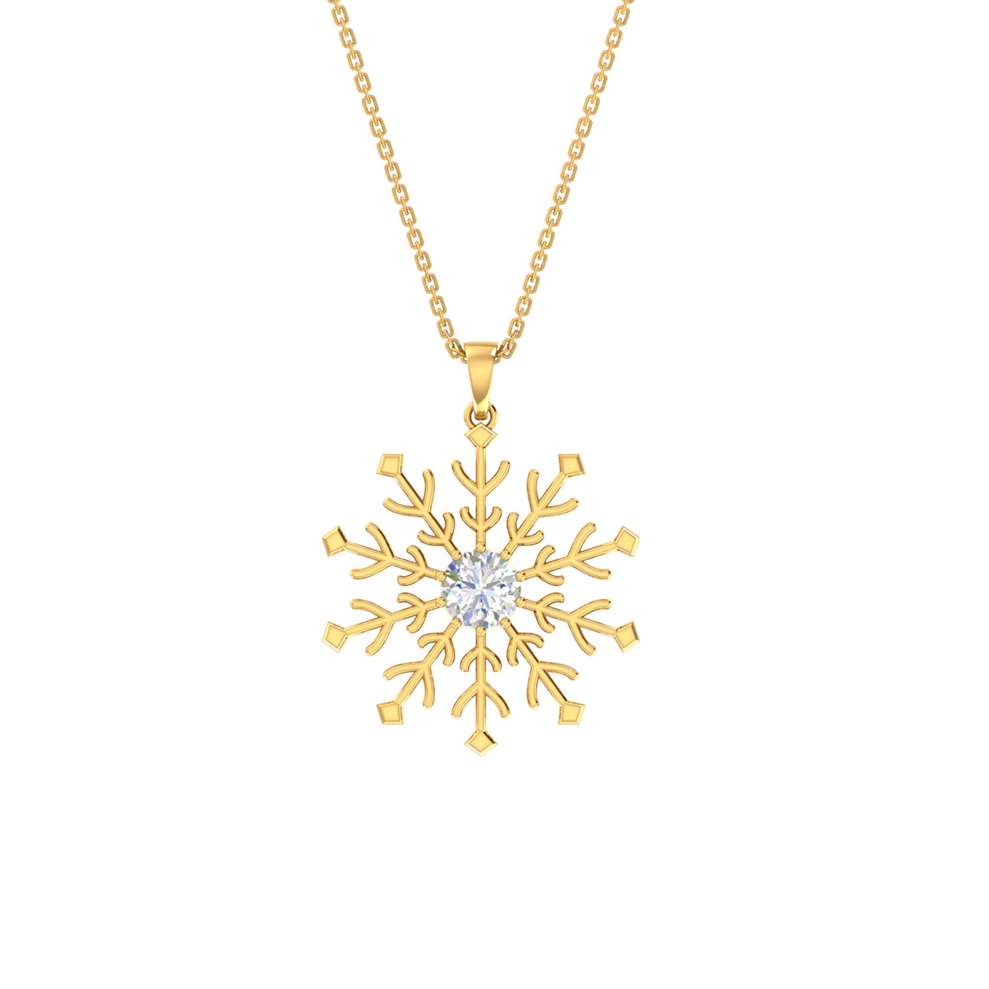 RKC Made With 14K Gold Plated Flower Shape Pendant Necklace For Her Product Weight 5 gm