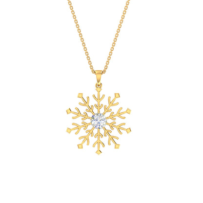 RKC Made With 14K Gold Plated Flower Shape Pendant Necklace For Her Product Weight 5 gm