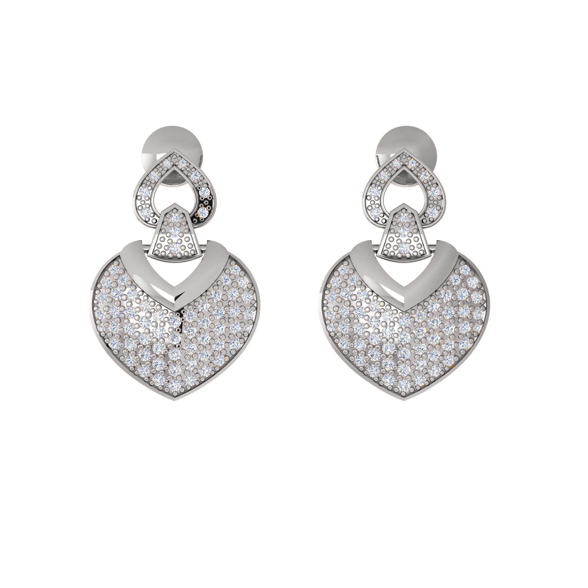 RKC 925 Silber Moissanit Funkelnder Tropfen-Ohrhänger, rosévergoldet, 1,2 CT, Höhe 24,50 mm