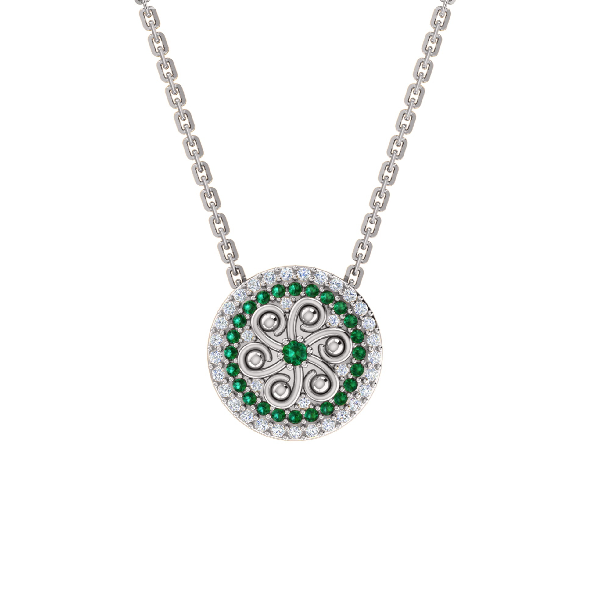 Ciondolo in moissanite RKC 2,9 CT, gioielli in argento 925, placcato in oro giallo 14 carati, peso 4,00 GM, altezza 13,50 mm