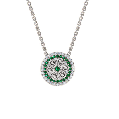 Ciondolo in moissanite RKC 2,9 CT, gioielli in argento 925, placcato in oro giallo 14 carati, peso 4,00 GM, altezza 13,50 mm