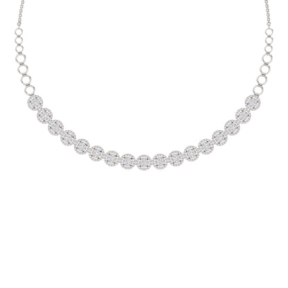 RKC 3,8 CT Moissanit Charming Halskette 925 Silber 14k Roségold vergoldet Produktgewicht 12,00 GM
