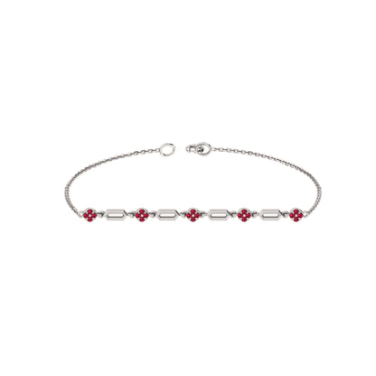 RKC 925 Sterling Silber 0,3 CT Edelstein für Damenarmband, 14 Karat Roségold vergoldet, Gewicht 3,70 GM