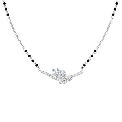 RKC 1 CT Moissanite Women Mangalsutra 925 Silver 14k Rose gold Plated Product Weight 3.80 GM Height 11.50 MM
