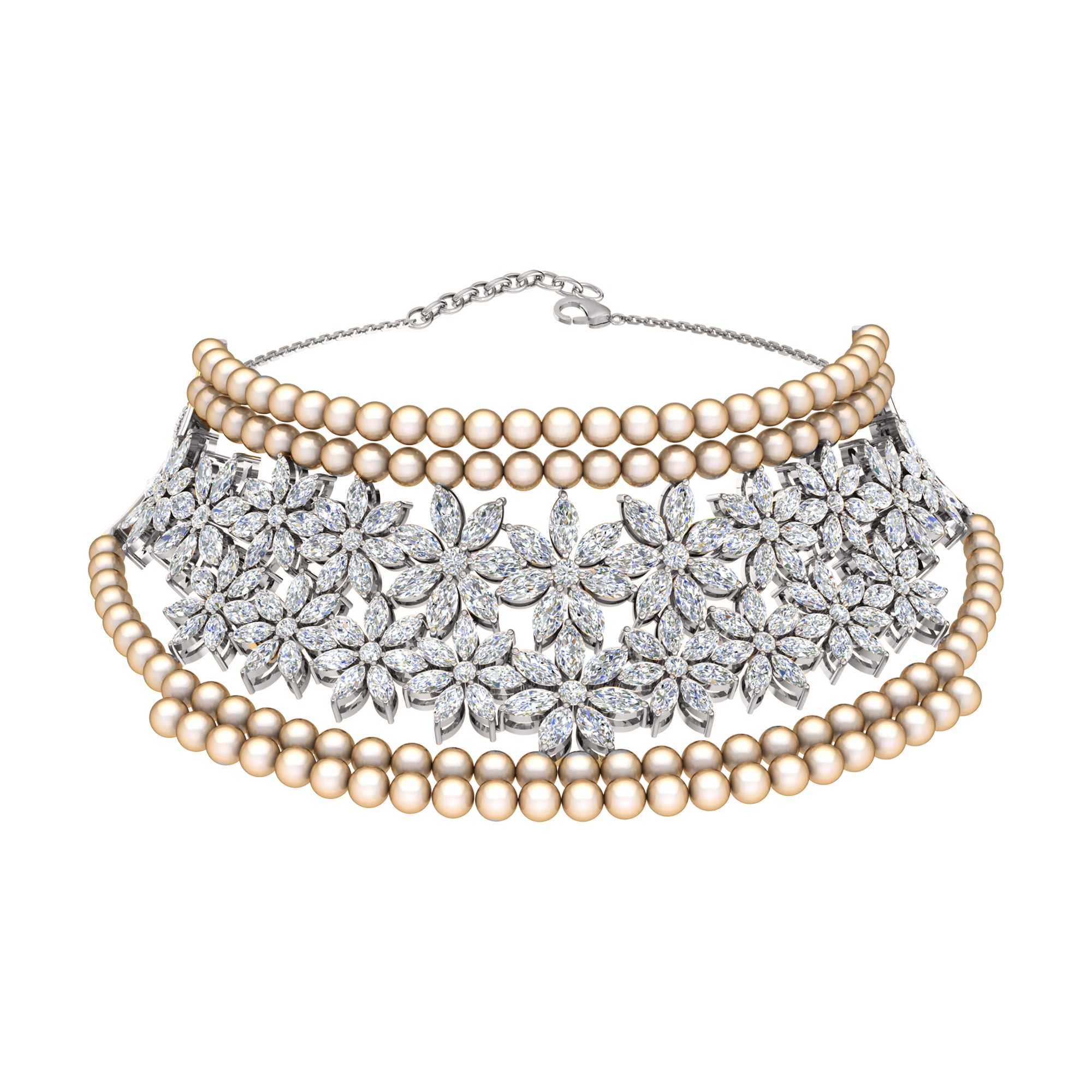 Collana affascinante con moissanite RKC 27,00 CT Argento 925 placcato oro giallo 14k Peso del prodotto 25,00 GM