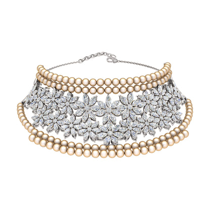 Collana affascinante con moissanite RKC 27,00 CT Argento 925 placcato oro giallo 14k Peso del prodotto 25,00 GM