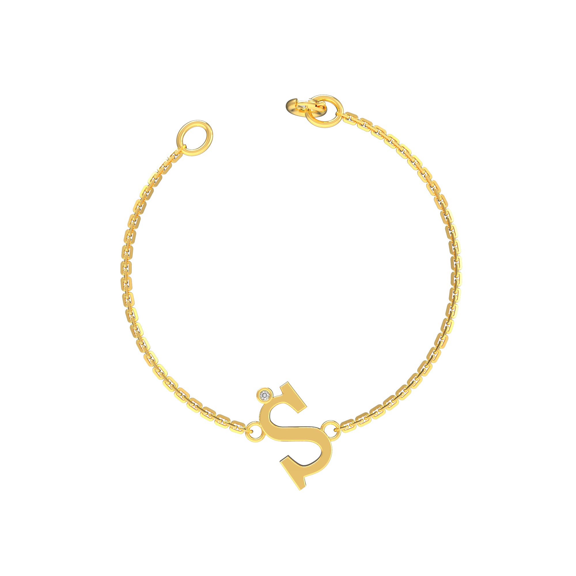 RKC Damenarmband aus 925er-Sterlingsilber mit einem Karatgewicht von 0,01 Karat, 14 Karat Rosévergoldung, Produktgewicht 2,90 GM