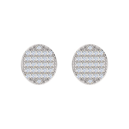 Gemelli e spilla in argento sterling 925 con Moissanite RKC, prodotto placcato in oro giallo 14 carati, peso 1,00 g.