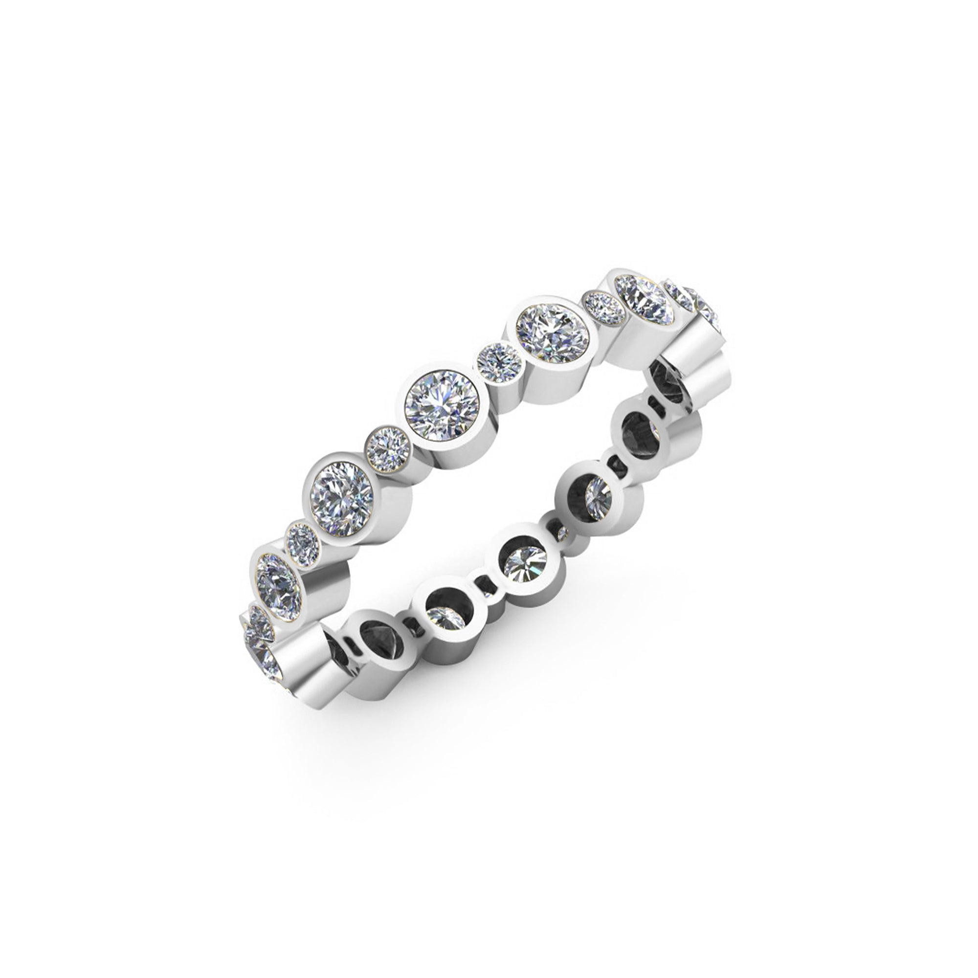 Anello di fidanzamento in moissanite a taglio rotondo da 0,92 ct RKC, argento 925 placcato in oro rosa per donna, peso 1,60 g, larghezza 3,20 mm