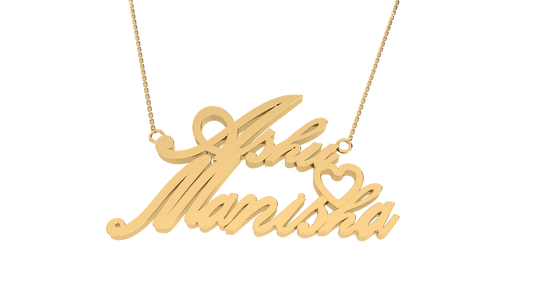 RKC 14K Yelow Gold Over Custom Name Pendant 18" Chain Included