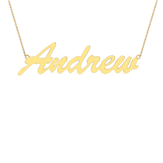 RKC 14k Yellow Gold Plated Customize Initial Pendant Necklace Birthday Gift For Girls Weight 4.5 gm