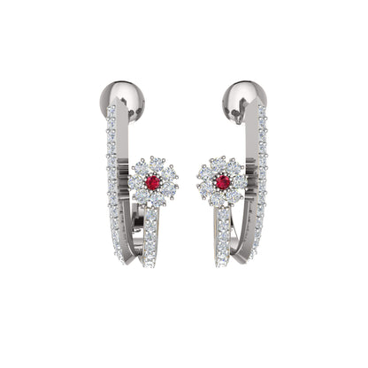 RKC 925 Sterling Silber Hoops & Huggies Ohrring Damenohrring 14 Karat Gelbgold über 3,20 WT, Höhe 20,00 mm