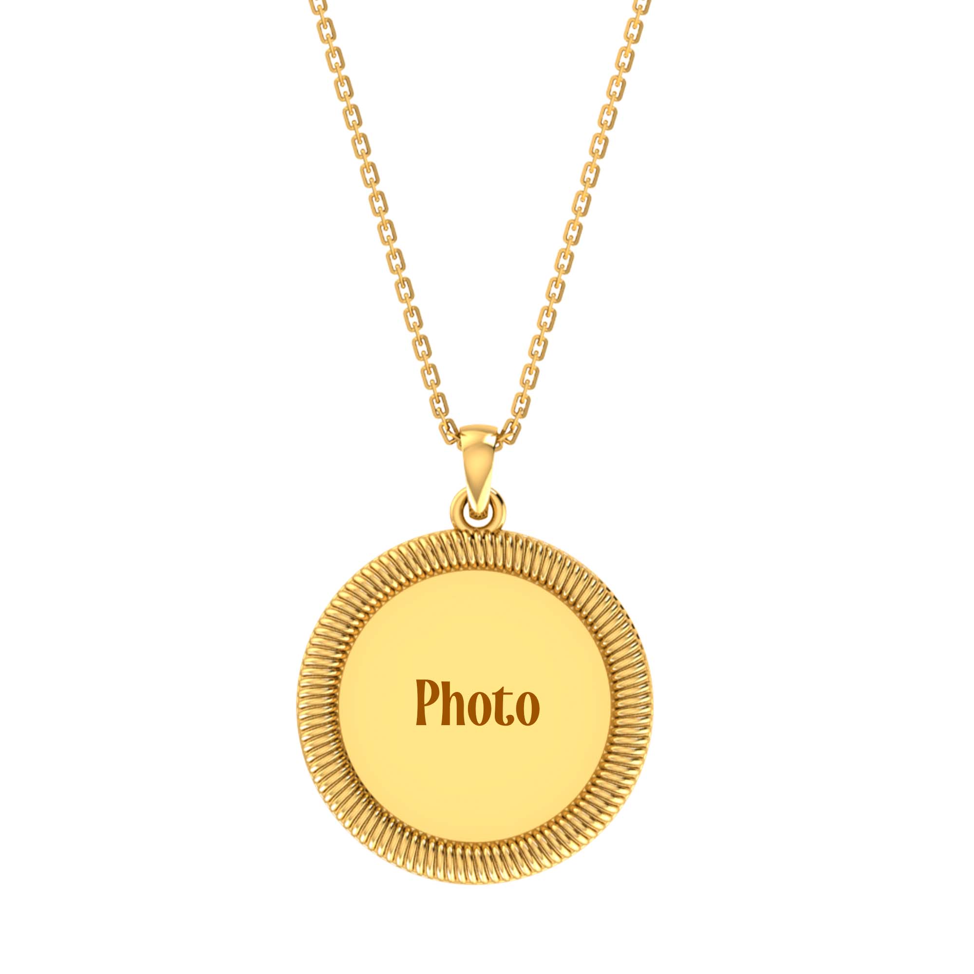 RKC 14k Yellow Gold Plated Photo Memory Pendants Weight -6gm Height- 25mm