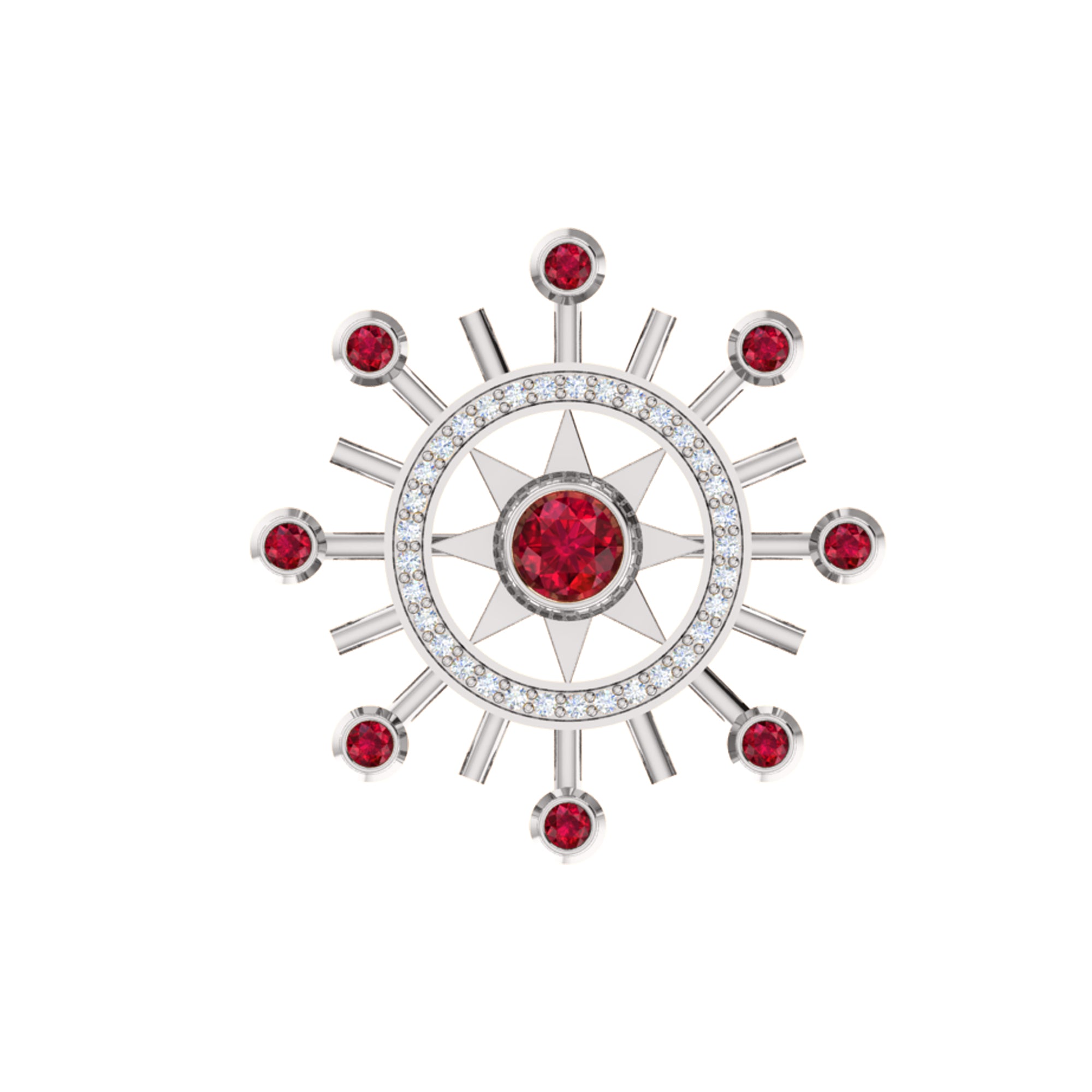 Spilla RKC Moissanite in argento sterling 925 placcata in oro giallo 14 carati Peso del prodotto 1,60 CM Altezza 22,00 MM