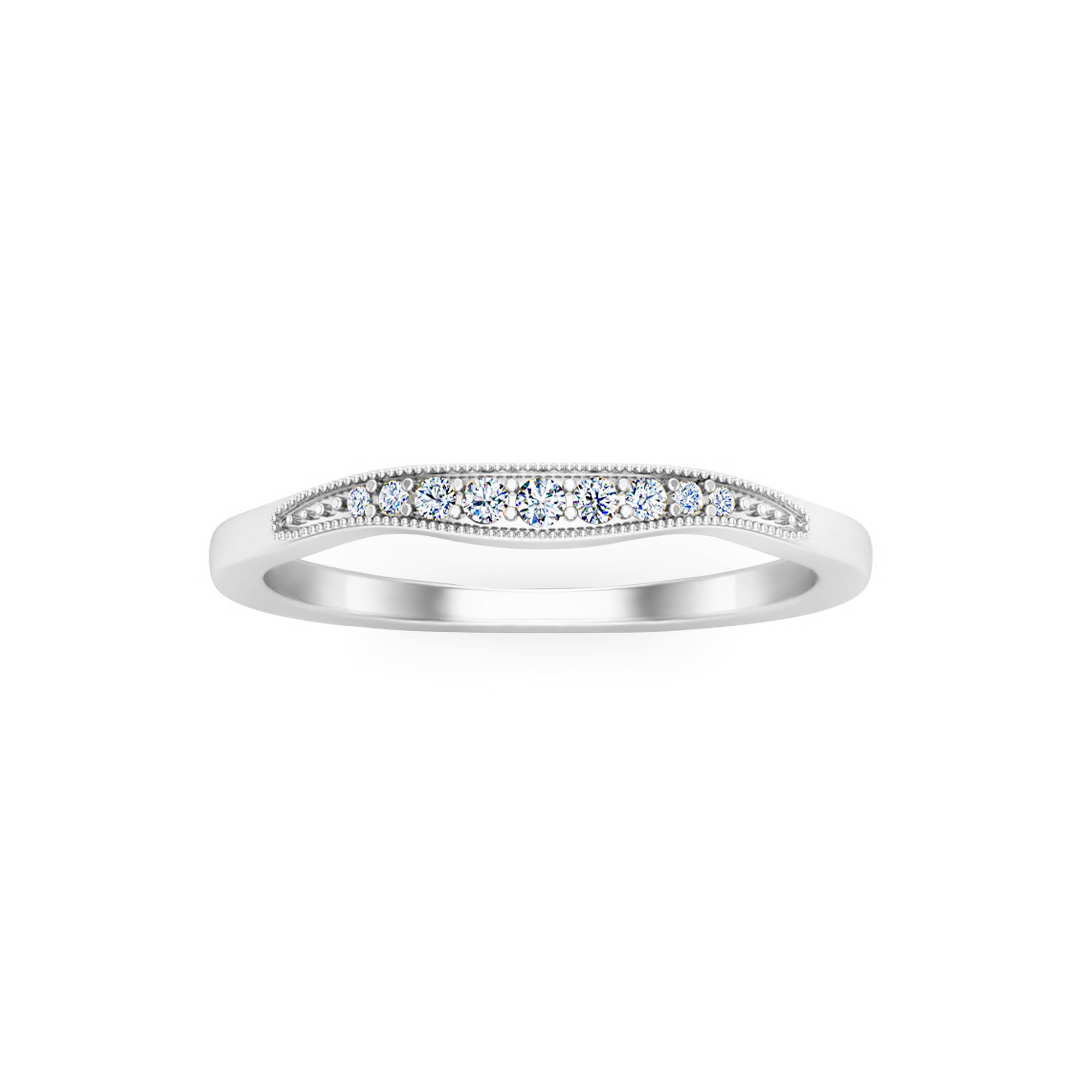 RKC 925 Argento 14K placcato oro giallo Fascia delicata in Moissanite per lei Peso 1,50 g Larghezza 1,4 MM