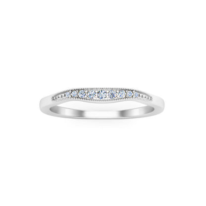 RKC 925 Argento 14K placcato oro giallo Fascia delicata in Moissanite per lei Peso 1,50 g Larghezza 1,4 MM