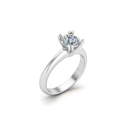 RKC Anello di promessa solitario in argento sterling 925 placcato oro giallo 14K da 1,3 ct con Moissanite per moglie Peso 3,5 g Larghezza 3 mm